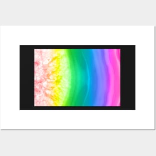 Rainbow colors agate slice mineral Posters and Art